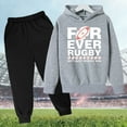 thumbnail image 3 of Kids Clothes Boys Size 6-7 New Hooded Football Personality Letter Printed Hoodie Pants Children's Casual Fashion Trend American Football Fans Sports Rugby Activity Gift Z0G-Grey, 9-10 Years, 3 of 3