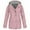 Pink, variant on JINMGG Winter Coats for Women Womens Tops Plus Clearance,Women Casaul Solid Jackets Outdoor Plus Size Drawstring Zipper Hooded Raincoat Windproof Tops Coat with Pocket
