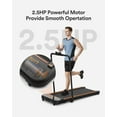 UREVO Folding Treadmill, 2 in 1 Under Desks Treadmill 2.5HP 265lbs with