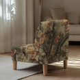thumbnail image 4 of HELLHERO Woodland Leaf Camouflage Pattern Elastic Bottom Anti-Wrinkle Armless Accent Chair Cover Comfort Material Armless Chair Slipcover for Armless Couch, 4 of 6