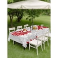 thumbnail image 4 of Outdoor Tablecloth with Umbrella Hole for Patio/Picnic/Party/Camping, Red Grey Flowers Waterproof Table Cloth Rectangle Table Cover Washable, Modern Abstract Blooms Floral (52"x 70"), 4 of 8