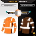 thumbnail image 3 of KwikSafety (Charlotte, NC) RENAISSANCE MAN Long Sleeve Safety Shirt (w/POCKET) Class 3 ANSI OSHA Custom High Visibility Reflective Tape Construction Security Hi Viz Work Clothing Men | Orange Medium, 3 of 7