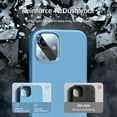 thumbnail image 4 of [5 in 1 for iPhone 12/iPhone 12 Pro Case, with 2 Pack Screen Protector + 2 Pack Camera Lens Protector, Liquid Silicone Slim Shockproof Protective Phone Case [Microfiber Lining] (Light Blue)……, 4 of 14