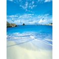 thumbnail image 1 of BSDHOME Polyester 5x7ft Photo Studio Props Photography Backdrops Blue Seaside Beach Sky Clouds Theme, 1 of 2
