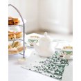 thumbnail image 4 of Green Botanical Kitchen Dish Towels for Drying Dishes Set of 4, Dragonfly Flower Leaf Retro Ink Style Waffle Weave Microfiber Hand Tea Bathroom Towels Quick Dry & Absorbent Towel 12x12, 4 of 7