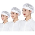 thumbnail image 1 of Mesh Chef Caps 3PCS Unisex Elastic Catering Hats Restaurant Kitchen Hats Hair Nets Reusable Food Service Hat,White, 1 of 4