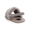 thumbnail image 3 of Tommyfit Baby Girl Fluffy Fur Soft Sole Crib Sandals Shoes, 3 of 3