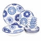 thumbnail image 1 of Vajilla Porcelana 12 Pzas Bouquet Azul Floral, 1 of 4