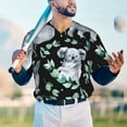 thumbnail image 4 of Fotbe Cartoon Koala Bear Baseball Jersey Shirt for Men and Women, Casual Short Sleeves Button Down T-Shirt-4X-Large, 4 of 9
