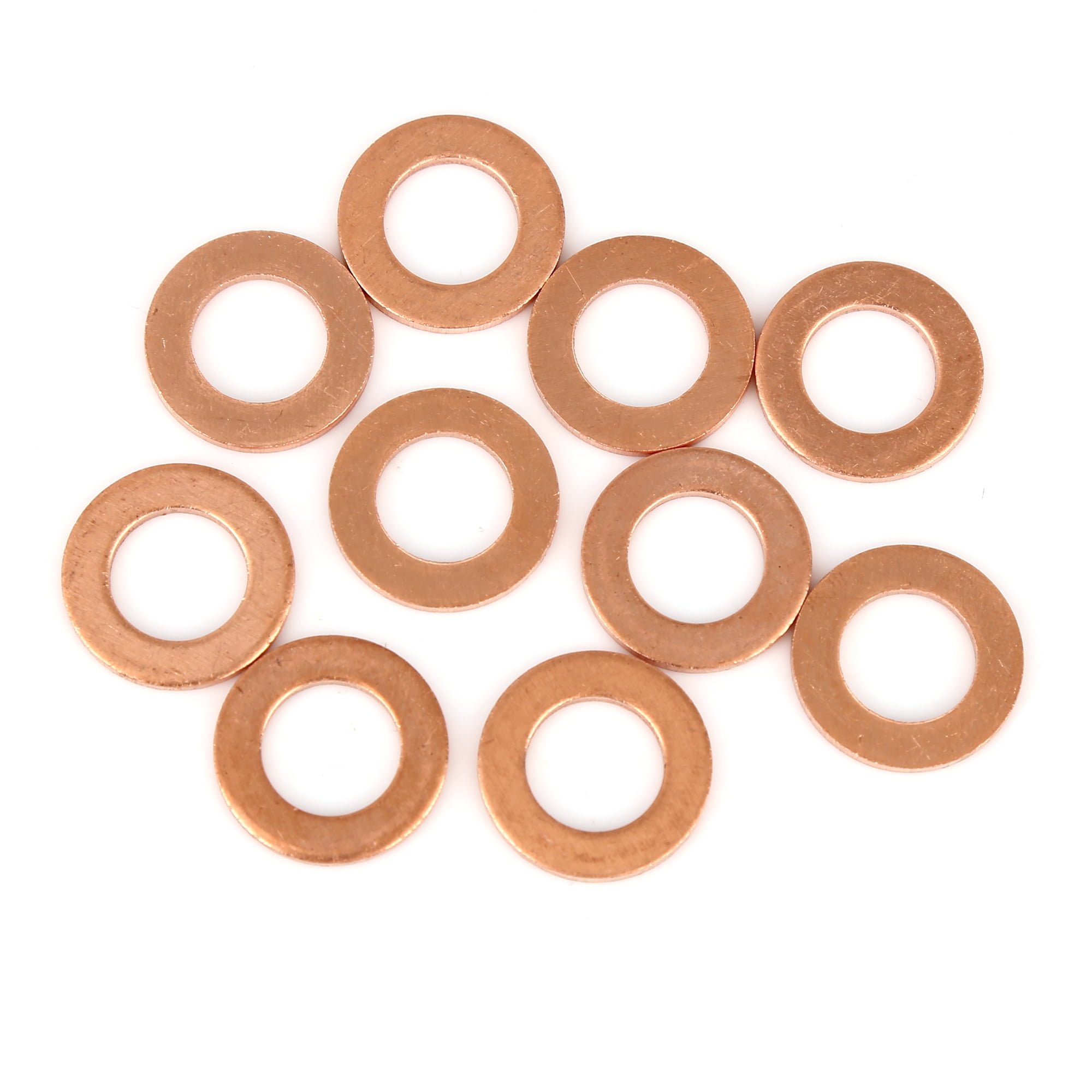 Pack of 10 Copper Washers 10mm x 18mm x 1.5mm 