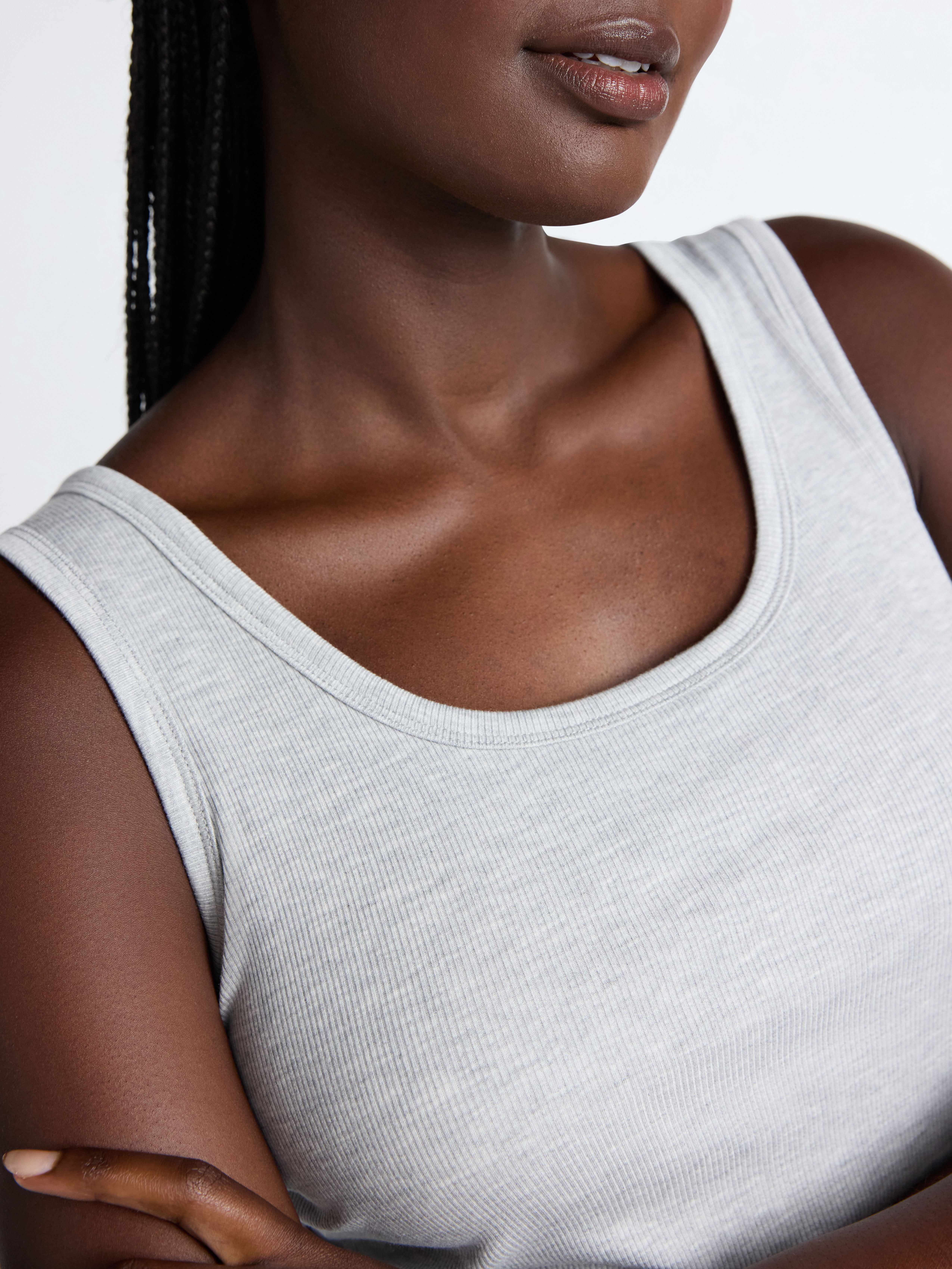 Joyspun Women’s Ribbed Tank with Inner Bra, 2-Pack, Sizes XS-3X