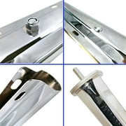 Stainless Steel Straight Spring Loaded Mud Flap Hangers Brackets Mudflap Holders Mounts Set 1-1/8 Bolt Spacing 30 Length with Aluminum Reflective Tapes fit for Semi Trucks, 2 pcs