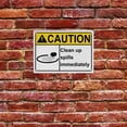 thumbnail image 5 of Weatherproof ANSI Spills Sign (Clean up spills immediately) 8 in" x 12 in" UV Resistant Indoor Outdoor Workplace Insdustrial Caution Danger Warning Sign, 5 of 7