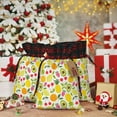 thumbnail image 6 of Rocae Avocado And Pineapple Print Christmas Drawstring Linen Gift Bag with Drawstrings Treat Bag Goody Present Bags for Christmas Party Favor, 6 of 8
