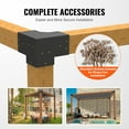 thumbnail image 6 of KFFKFF Pergola Corner Bracket Set, 6''x6'' (Inner Dimensions 5.6x5.6), Includes 4 Durable 3-Way Brackets for DIY Wood Projects, Simplified Setup for Gazebos, Patios, and Outdoor Cabins, 6 of 9