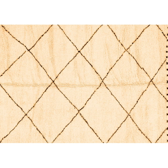 Ahgly Company Indoor Rectangle Solid Orange Modern Area Rugs, 7' x 10'
