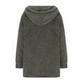 thumbnail image 4 of Warm Fleece Jackets for Women, Fuzzy Hooded Casual Coats 2025 Cardigan Sweaters Outerwear with Pockets Fall Winter, 4 of 6