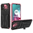thumbnail image 1 of for Motorola Moto G30 6.5 inch Wallet Case, with Credit Card Holder Stand Kickstand Slim Rugged Shockproof Heavy Duty Defender Armor Military Grade Protective Phone Case - Pink, 1 of 9