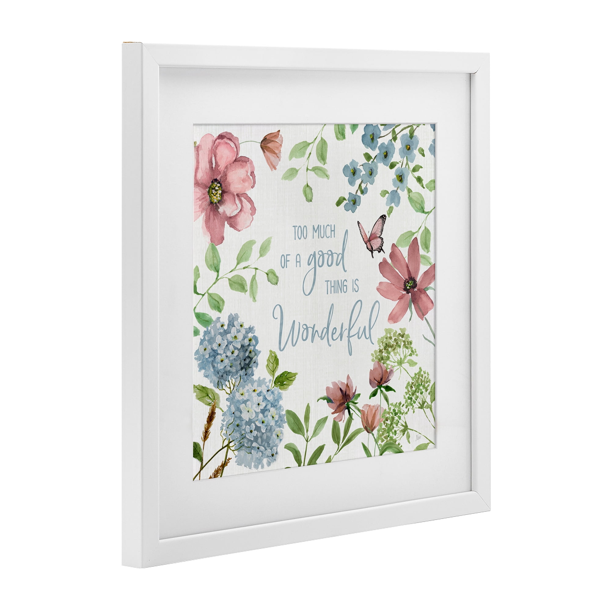 Stupell Industries Too Much Of A Good Thing White Framed Print Under Glass, design by Nan