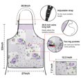 thumbnail image 3 of Pioneer Flower Floral Print Pattern Apron-Garden Aprons for Women with Pockets-Cotton Linen Waterproof Kitchen Cooking Gardening Aprons Adjustable for Kitchen,Cooking,BBQ and Salon 33x27 Inch, 3 of 7