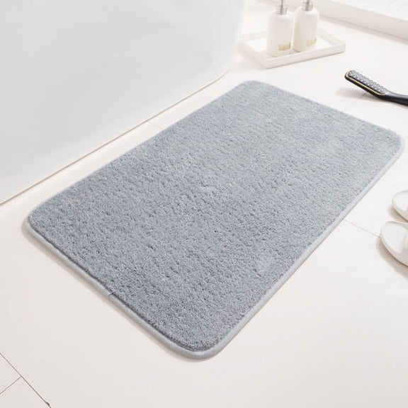 Xukmct Luxury Bath Rug Absorbent Soft Plush Bathroom Mat Machine Washable Microfiber Floor Mats for Shower, Bathtub, Kitchen, 15" x 23"