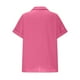 thumbnail image 5 of Vestidos Casuales Para Mujer, Blusas De Mujer De Moda Blusa tipo túnica de lino con solapa y manga corta para mujer, holgada, con cremallera, para verano, para el trabajo, 5 of 6