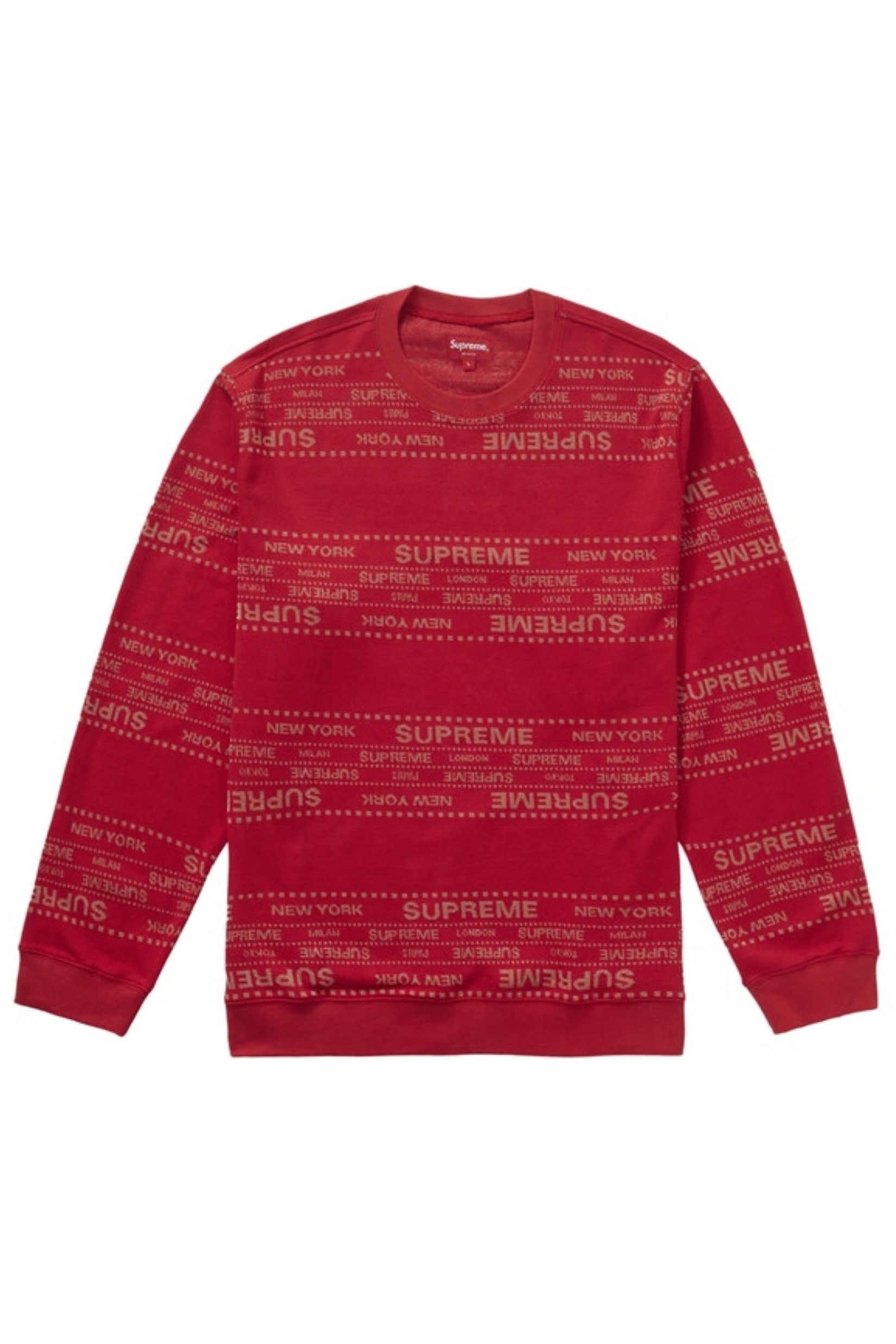 supreme metallic jacquard crewneck