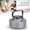 thumbnail image 5 of NFTIGB 1.1L Aluminum Camping Teapot Coffee Pot Outdoor Water Kettle, Heat Resistant Hiking Cookware with Folding Black Handle for Backpacking Picnics and Travel - 1.1 Liter Capacity, 5 of 9