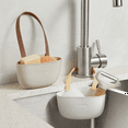 thumbnail image 2 of Esponjas para fregadero de cocina de color amarillo, soporte para jabón, escurridor de platos para baño, cesta de agua, estante de almacenamiento, organizador de accesorios, 2 of 7