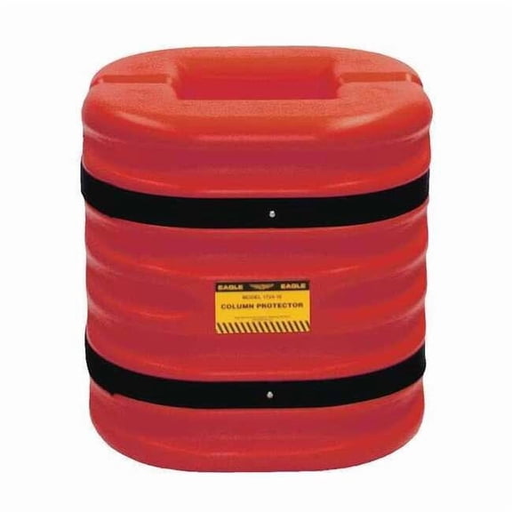 Manufacturer Varies Column Protectr,Fits 12 in.,HDPE,Rd 172412RED