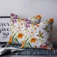thumbnail image 2 of Spring Floral Hummingbird 20x20 Pillow Covers Set of 2, Pastoral Rustic Botanical Flowers Throw Pillow Covers Decorative Couch Cushion Case, Microfiber Square Pillowcases for Bedroom Car Living Room, 2 of 7