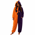 thumbnail image 3 of Orange Pumpkin Suit Halloween Pjs Women Polyester Pumpkin Jumpsuit Pajama Loungewear,Cosplay Costume,Winter Warm Plush Long Sleeve 5XL, 3 of 5