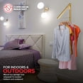 thumbnail image 7 of Single Foldable Clothing Rack, Wall-Mounted Retractable Clothes Hanger for Laundry Dryer Room, Hanging Drying Rod, Small Collapsible Folding Garment Racks, Dorm Accessories (Gold), 7 of 7