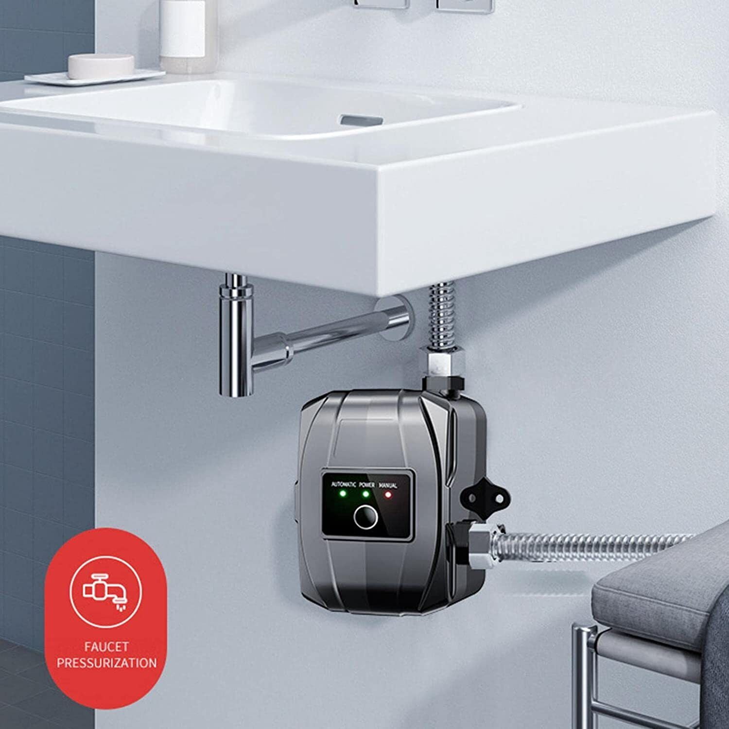 JIAN YA NA Pressure Booster Pump Portable Automatic Water Recirculating Pump for Shower