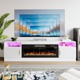thumbnail image 3 of BOSSIN Fireplace TV Stand with 40 inch Fireplace Up to 90" TVs,LED Light Entertainment Center with Highlight Storage Cabinet for living room, 3 of 7