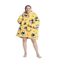 thumbnail image 2 of Wearable Blanket Hoodie for Adults Sherpa All Patterns Oversized Sweatshirt Blanket with Pockets, 2 of 6