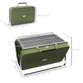 thumbnail image 3 of Outsunny Barbecue au Charbon Portable Mini avec Coque de Valise, Noir, 3 of 10