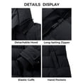 thumbnail image 7 of Wantdo Women's Recycled Plus Size Coat and Jacket with Hoods Insulated Winter Snow Coat Dark Gray 2XL, 7 of 7