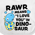 thumbnail image 4 of Inktastic Rawr Means I Love You in Dinosaur Valentine Boys or Girls Baby Bib, 4 of 4