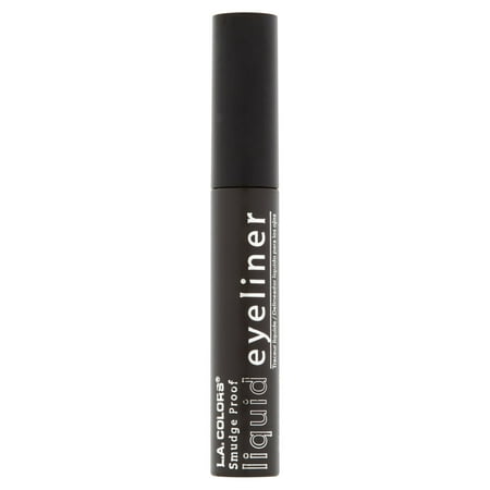 L.A. Colors Smudge Proof LER 703 Black/Brown Liquid Eyeliner, 0.25 fl (Best Eyeliner Color For Blue Eyes)