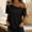 *Black, variant on ClodeEU Women's Short Sleeve Off Shoulder Top,Casual Fashion Loose Blouse Purple,Womens Plus S