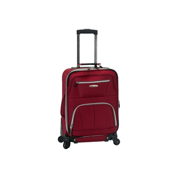 Rockland Luggage Pasadena 19" Softside Expandable Spinner Carry On-Color:Red,Size:19 inch