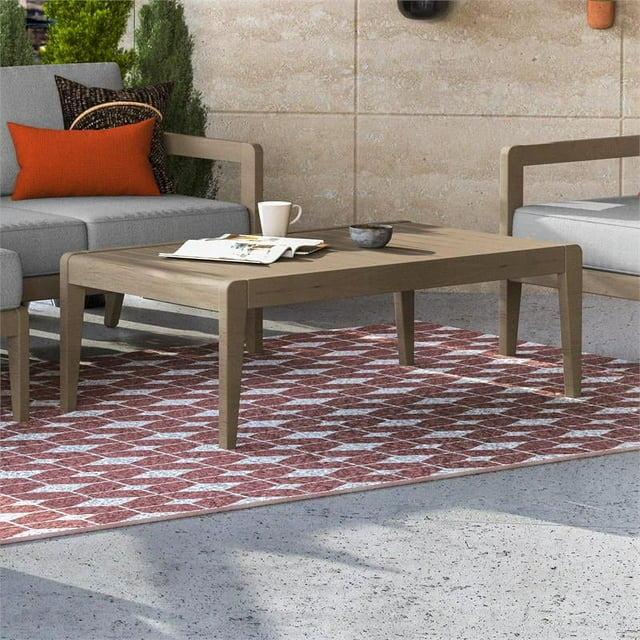 Homestyles Sustain Wood Outdoor Coffee Table in Gray