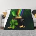 thumbnail image 1 of Fotbe St. Patrick's Day4 Manta de Franela con Estampado, Manta Ultrasuave para Cama, Sofá, Auto, Hipoalergénica y Antibolitas-40"x30", 1 of 6