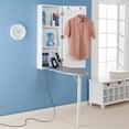 thumbnail image 4 of Southern Enterprises 42" White Rectangular Wall Mount Ironing Center with Storage Shelves, 4 of 6