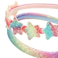 thumbnail image 3 of Glitter Headbands for Girls, Rainbow star Hair Bands for Little Girl Hair Accessories, Thick Sparkle Bling Child Hairban, 3 of 5