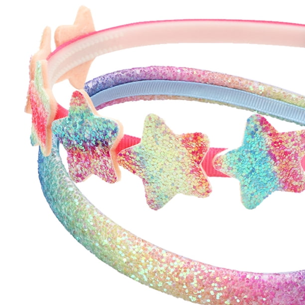 Glitter Headbands for Girls, Rainbow star Hair Bands for  display picture 3