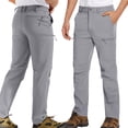 thumbnail image 4 of TACVASEN Men's Water Resistant Outdoor Hiking Pants Lightweight Quick Dry 6 Pockets Ripstop Stretch Cargo Pants,Light Gray,36, 4 of 8