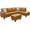 Ginger, variant on Agathea 97" Wide 3 Pieces Faux Letter Right Facing Sofa Set with ottoman