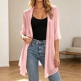 thumbnail image 2 of COMVALUE Women Kimono Cardigans Casual Summer Tops Cover up Open Front Floral Print Resort Wear 2026 Pink XXL, 2 of 3